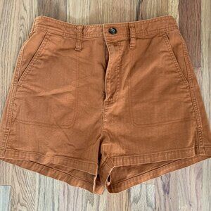 Madewell Camp Shorts Burnt Orange Tan Size M